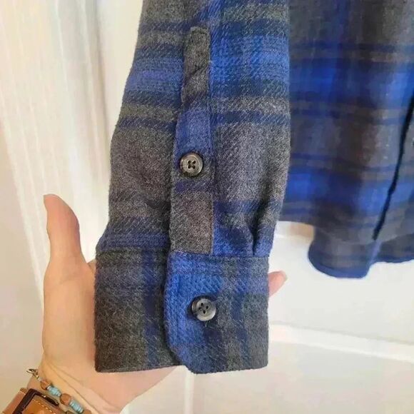 Orvis Men's Gray/Blue Cotton Plaid Jacket - Picture 9 of 12